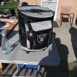 Raiders Hot Cold Cooler On Wheels Or Backpack