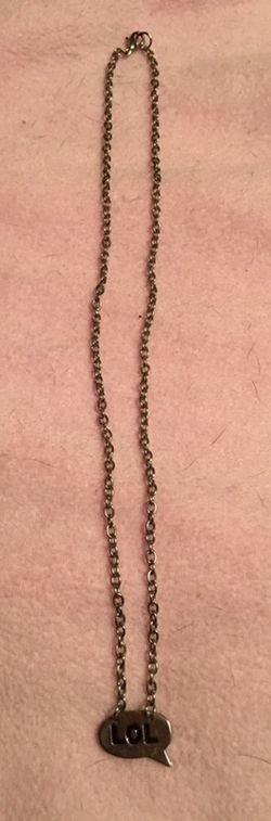 Lol necklace. Never worn