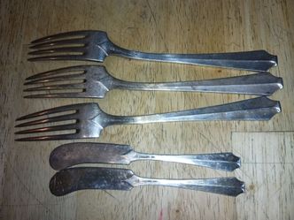 Five pieces of sterling silver flatware 7.89 Oz $350