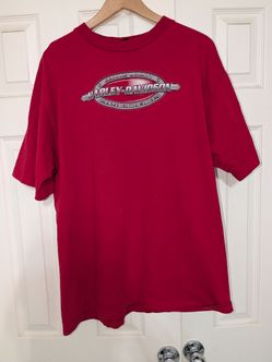 Vintage Harley Davidson Men's Red T-shirt