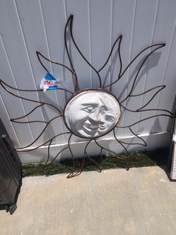 Steel Moon and Sun Art Decor