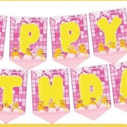 Pink Duck Theme Party Items