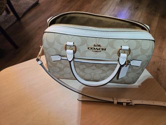 Coach Signature Satchel Handbag with Crossbody Strap