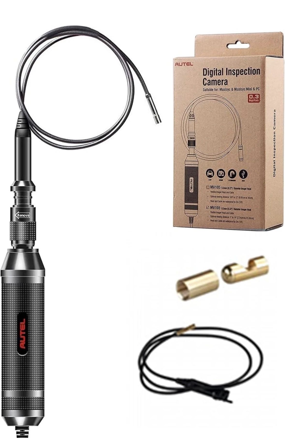 Autel MaxiVideo MV105 Digital Inspection Camera, 5.5mm Diameter Waterproof