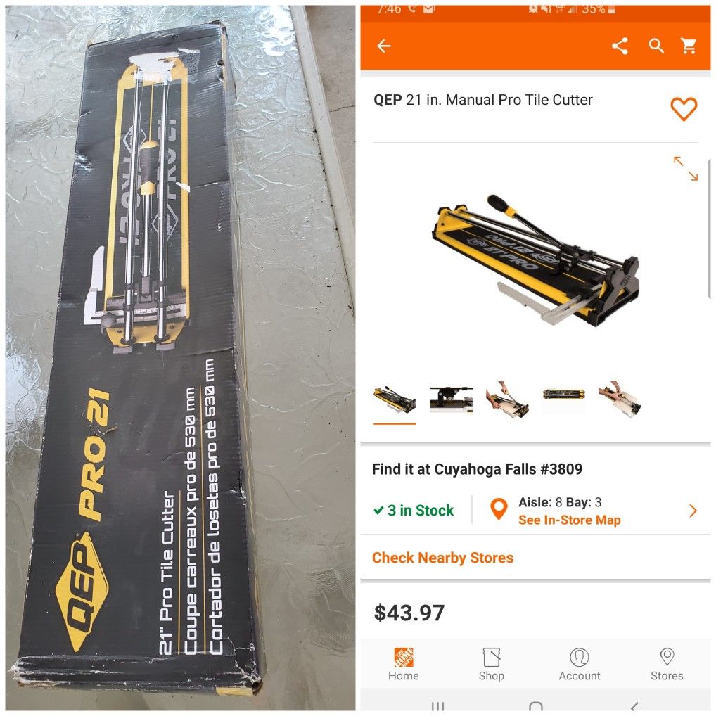 QEP 21 in. Manual Pro Tile Cutter
