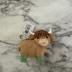 New Bath & Body Works Highland Cow PocketBac Hand Sanitizer Holder