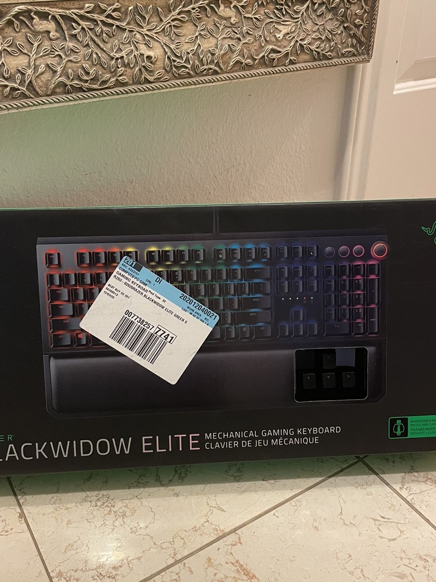 Brand new Razer Blackwidow Elite Green Switch Mechanical Keyboard