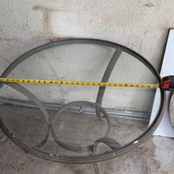 Outside And Inside Glass Table 42$