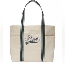 Victoria's Secret PINK 2004 Limited Edition Campus Tote Bag Green Pink Taupe