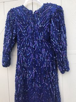 Blue sequin dress