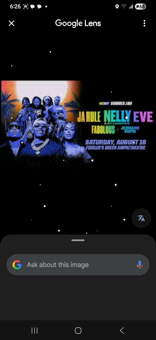 3 NELLY JA RULE EVE Tickets Row 104!! 