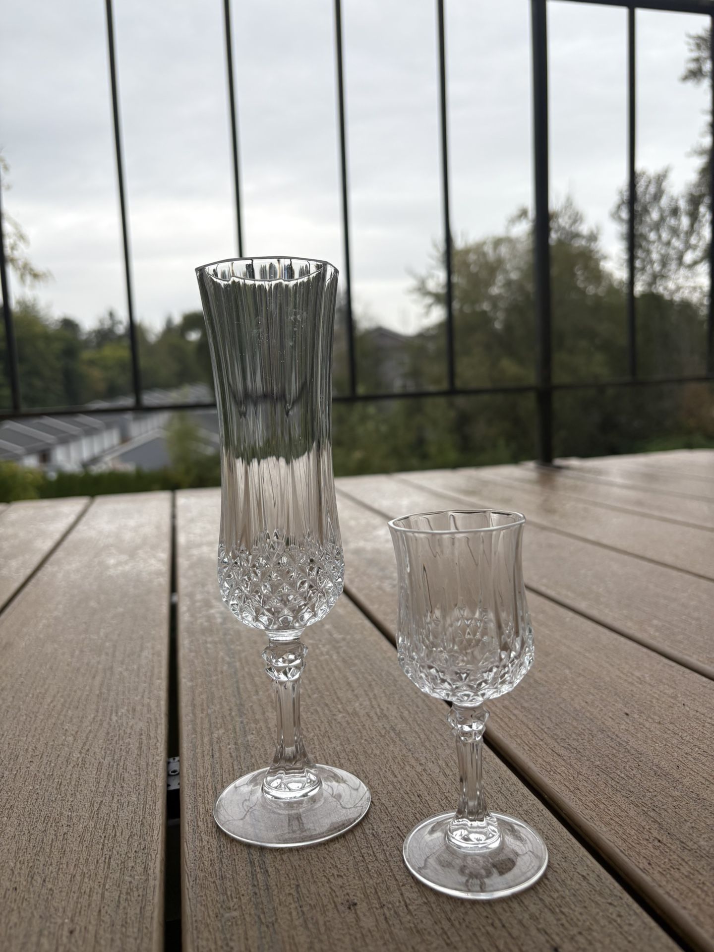 Vintage Cristal D'Arques wine glasses