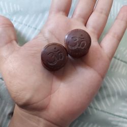 7/8ths Wooden Om Plugs Ear Gauges