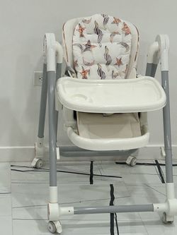 Gold white baby swing
