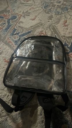 Clear Backpack with Black Trim
