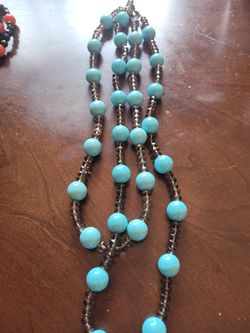 Vintage Stone Necklace Silver $95