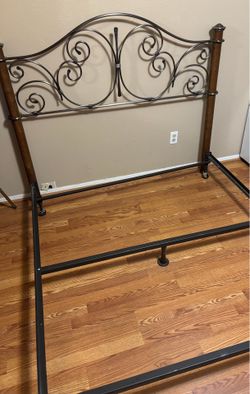 Queen size wrought iron bed