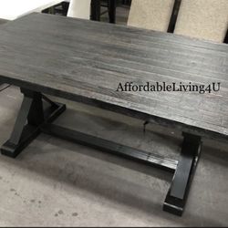 Rustic Antique Black Dining Table Brand New In Box 