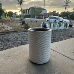 Large White Flower Pot 