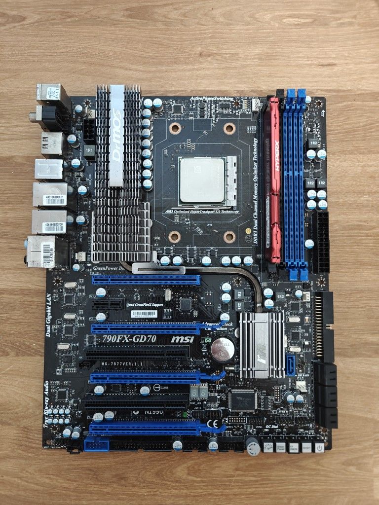 MSI 790FX-GD70 Motherboard AMD Athlon X3 4GB DDR3 For PC Desktop Computer Gaming Retro