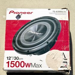 PIONEER A-Series TS-A3000LS4 12” Subwoofer – 1500W Max, Shallow-Mount Design,...