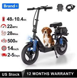 Electric Scooter 500W 48V 14-Inch Wheels