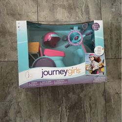 New Journey Girls 18” Doll  Light Up And Sounds Scooter . Retail Price $72