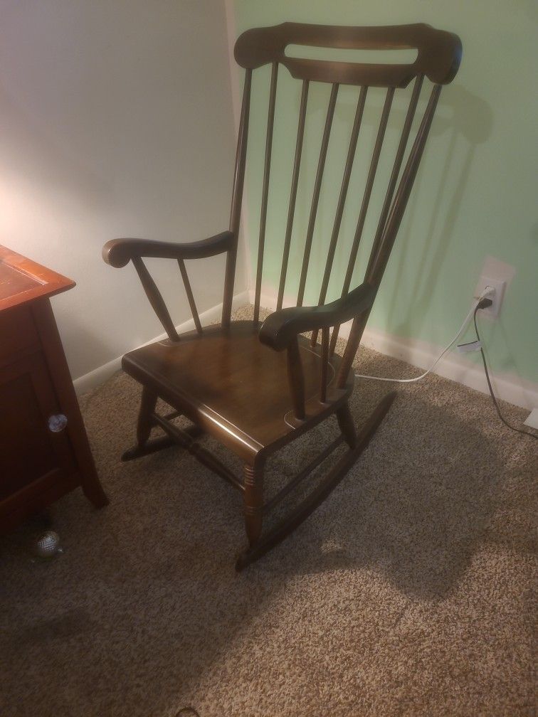 Wooden rocking chair