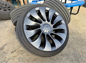 FREE DELIVERY 4x 21" 2025 Model Y Performance Rims Hankook ION A/S Tires TPMS 95%