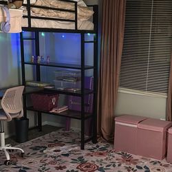 Modern Loft Bed w/ Desk + Storage – Great for Kids’ Rooms