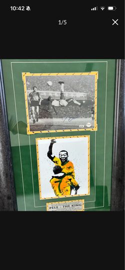 Cuadro Pele autografiado con COA 100% auténtico