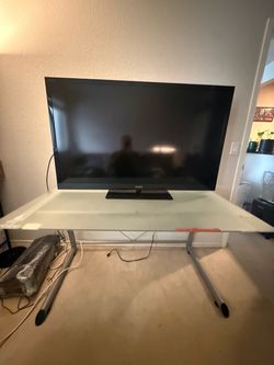 Computer  Desk - This Frosted Glass