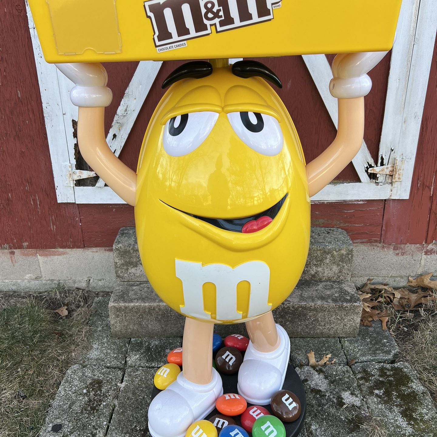 Yellow M&m Store Display Candy Holder Auction