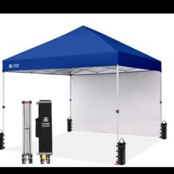 Crown Shades 10x10 canopy with 1 sidewall,