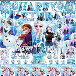 Cartoon Frozen Birthday Party Supplies Decorations