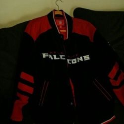 Atlanta falcons suede leather jacket