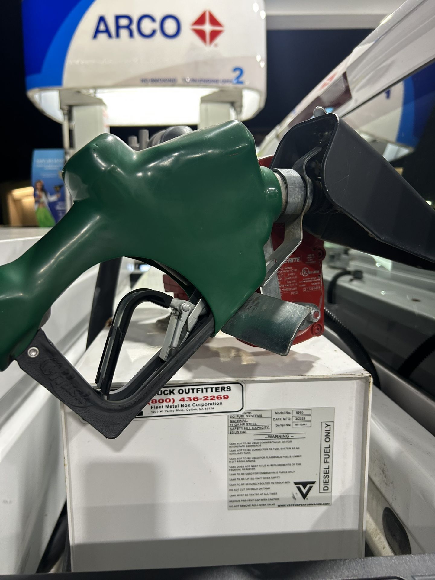 87 Gallon Diesel L Shape Tank 