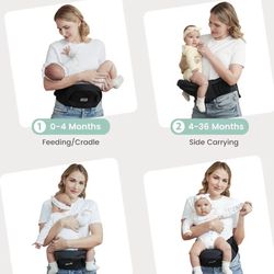  Baby Carrier with Hip Seat Newborn to Toddler
