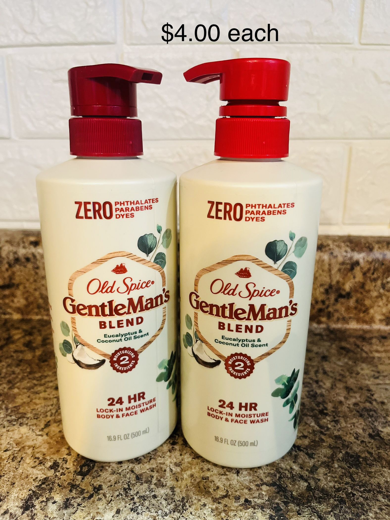 New Old Spice Gentle Man’s Blend Body And Face Wash