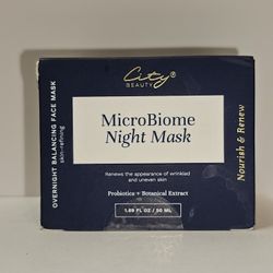 City Beauty Microbiome Night Mask Overnight Balancing Face Mask Skin Refining 