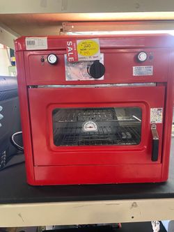 Red Portable Gas Camping Oven