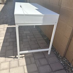 white desk