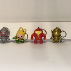 Marvel Blind Bag Keychains. Hulk Buster.Loki. Ultron