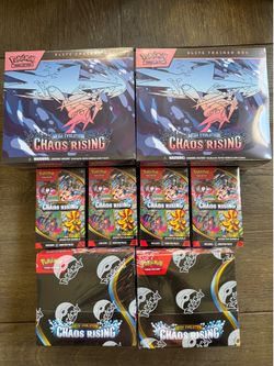 Chaos Rising ETBs, Booster Bundles, Booster Boxes