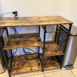 Coffee Bar | Cafe Stand | Kitchen Island Shelf Storage