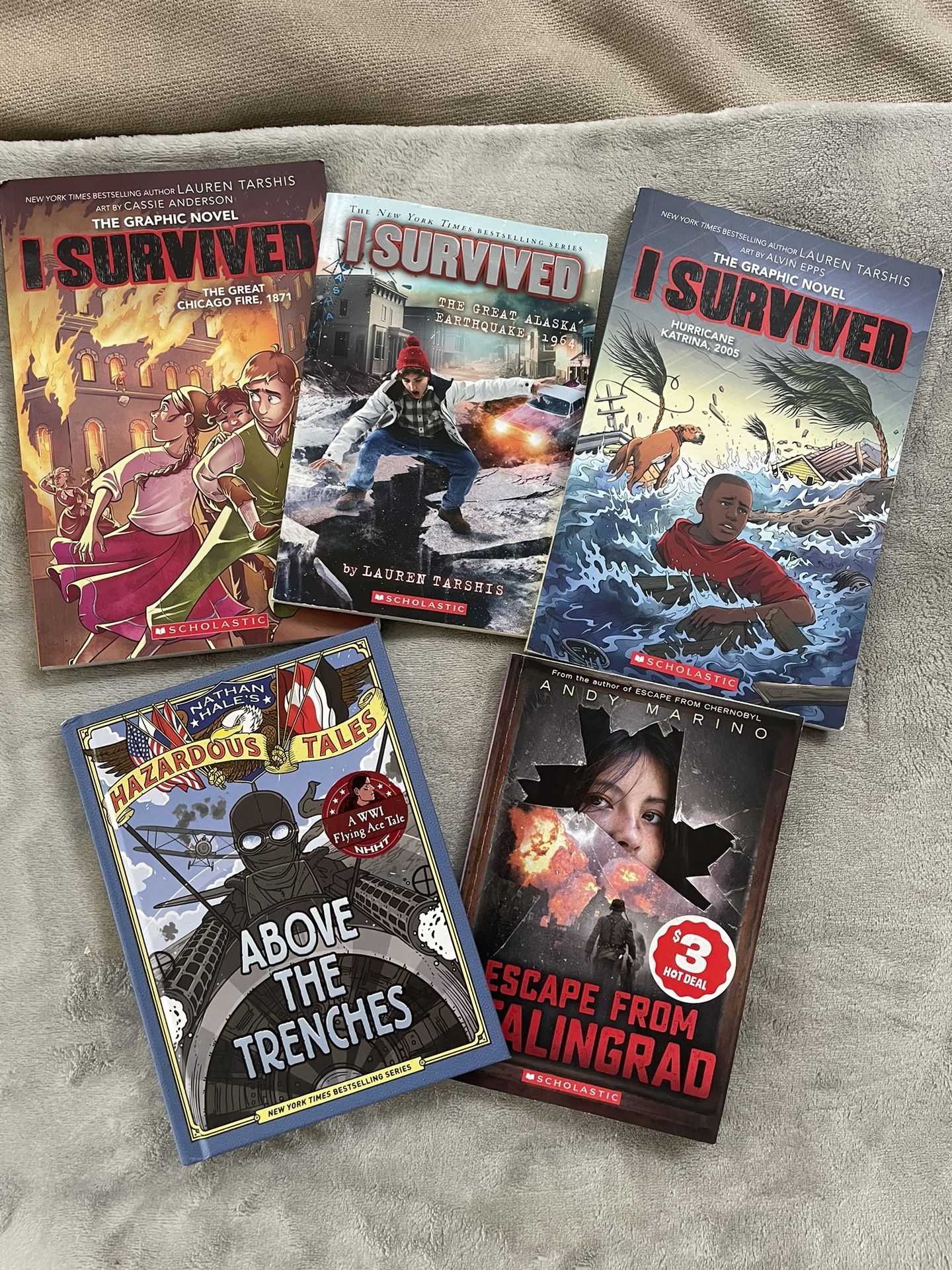 Kids books “I survived” and more