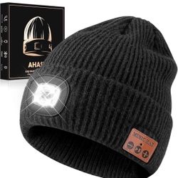 Brand New, Bluetooth Beanie with LED Light Wireless Headphones Rechargeable