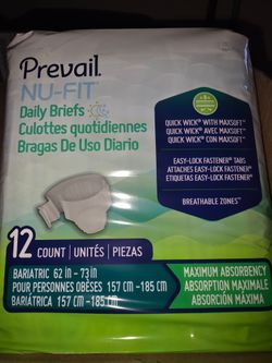 Prevail Nu-Fit Daily Briefs Bariatric 12 Count
