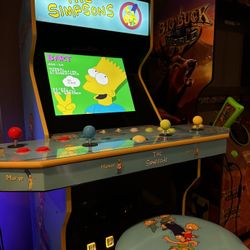 Arcade1up The Simpsons & Stool 