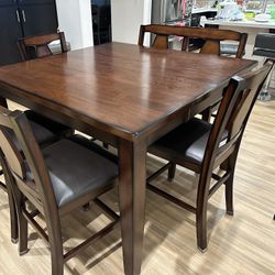 6 Piece Counter Height Table Set